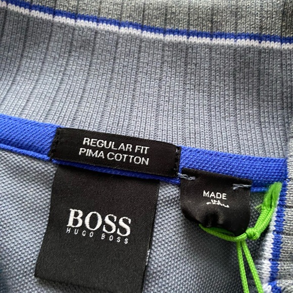 Huggo Boss pima cotton polo shirt/ large/ regular fit/ Authentic/ boss logo - Picture 3 of 9